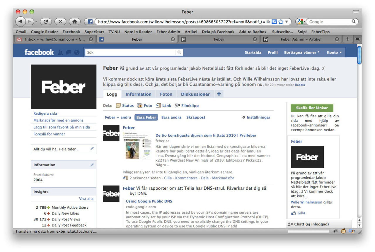 Följ Feber i sociala medier