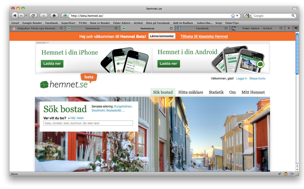 Beta-versionen av nya Hemnet är nu öppen