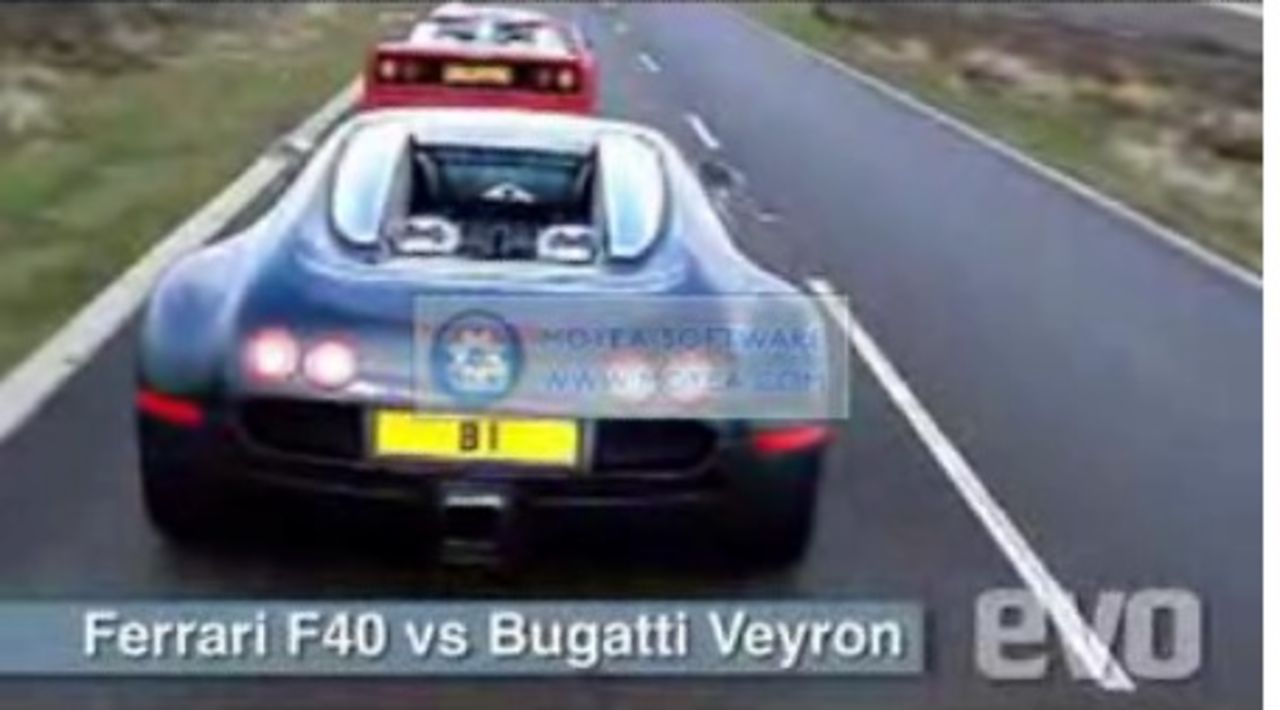 VIDEO: Ferrari F40 mot Bugatti Veyron