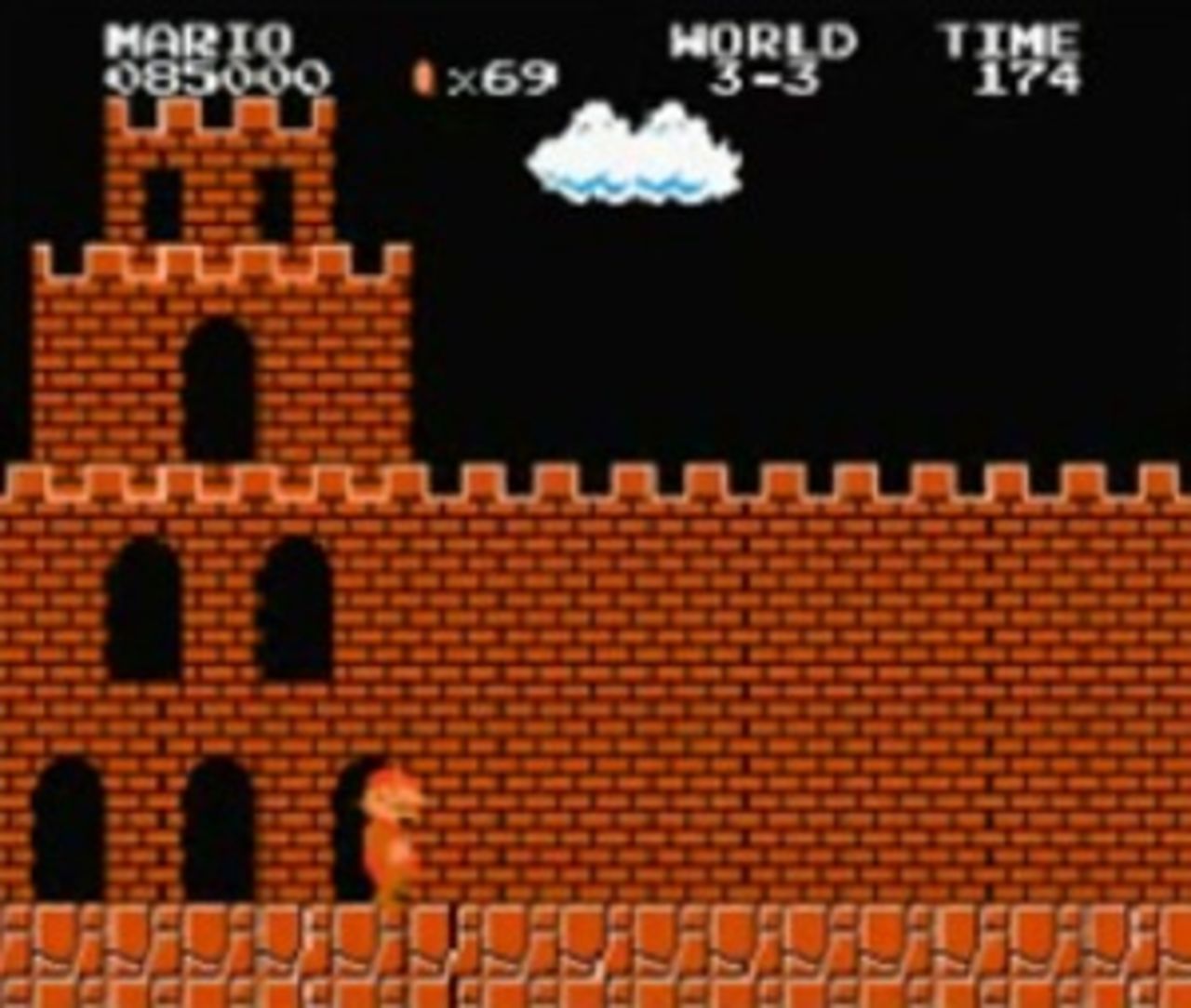 Hoppa över flaggstången i Super Mario Bros 1