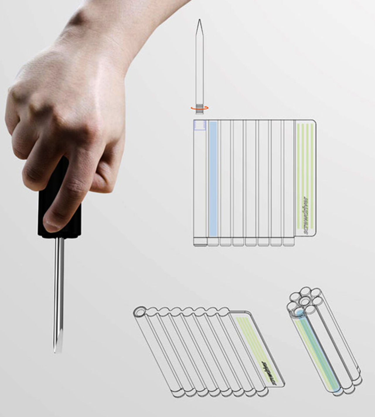 Mejsel som även är ett fodral