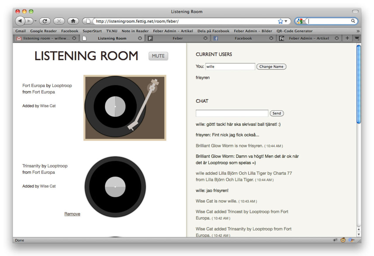 Listening Room låter dig lyssna på musik i grupp