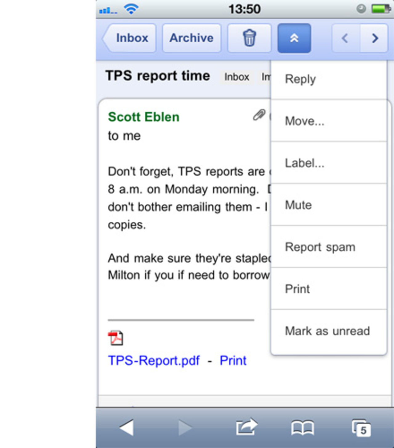 Skriv ut från mobilen med Gmail och Google Cloud Print