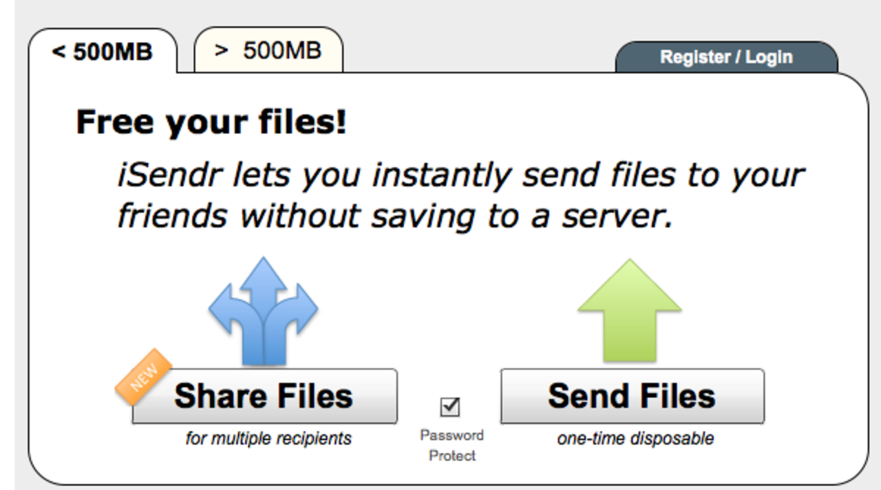 iSendr skickar filer via P2P