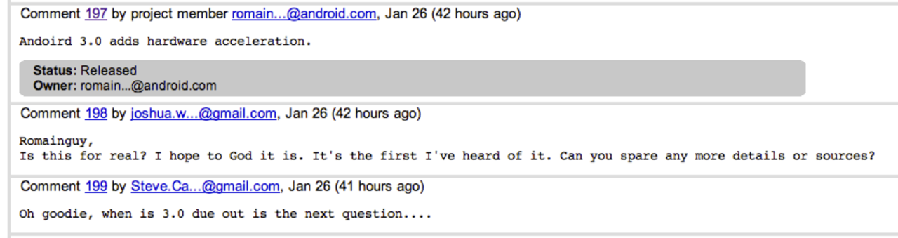 Android får hårdvaruacceleration