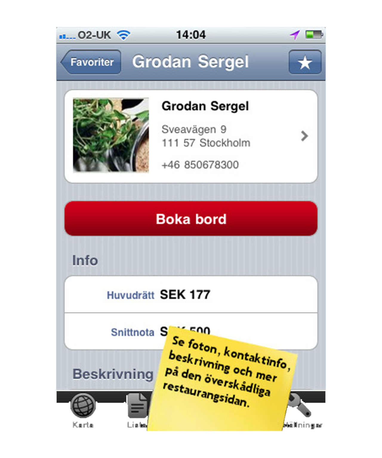 Bookatable - boka bord genom telefonen