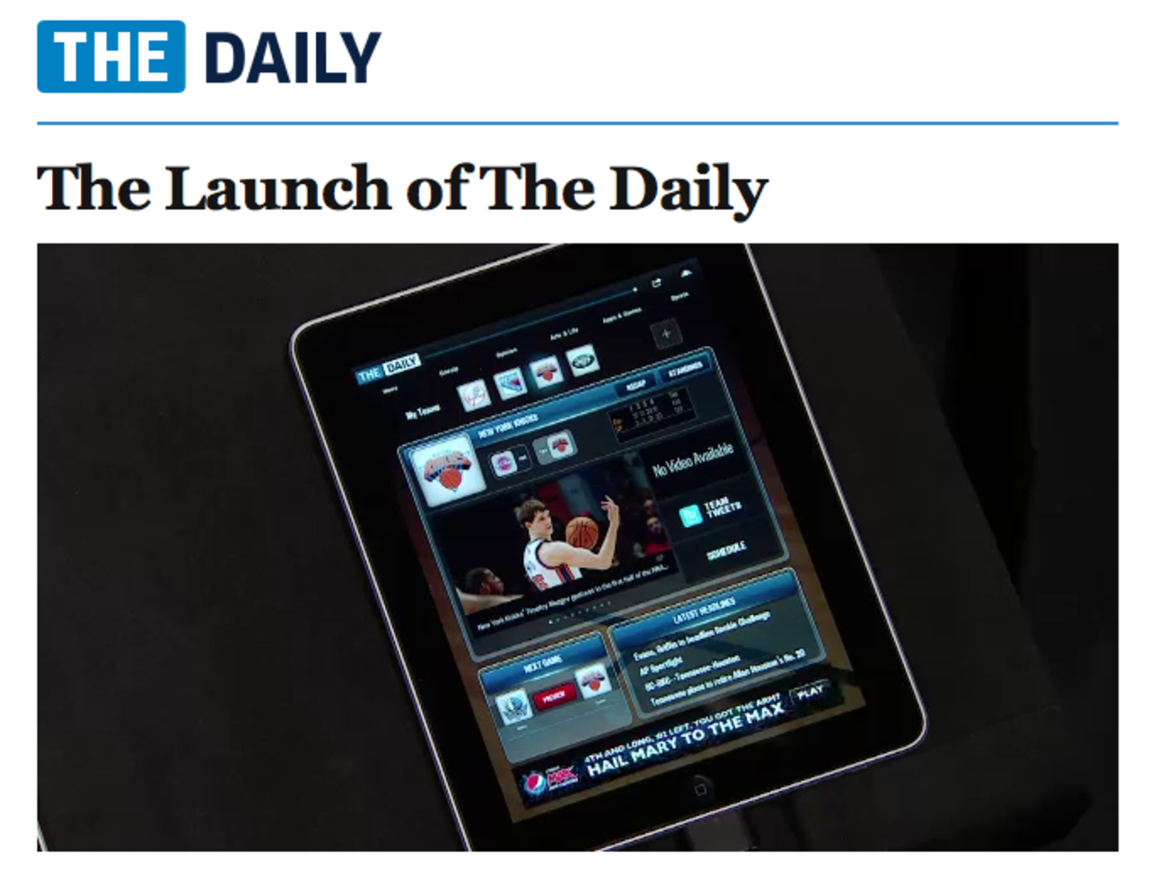 The Daily lanseras till iPad i USA