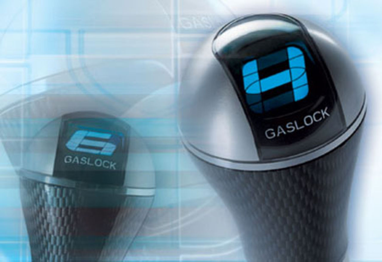 Växelspaksknopp med LCD-skärm