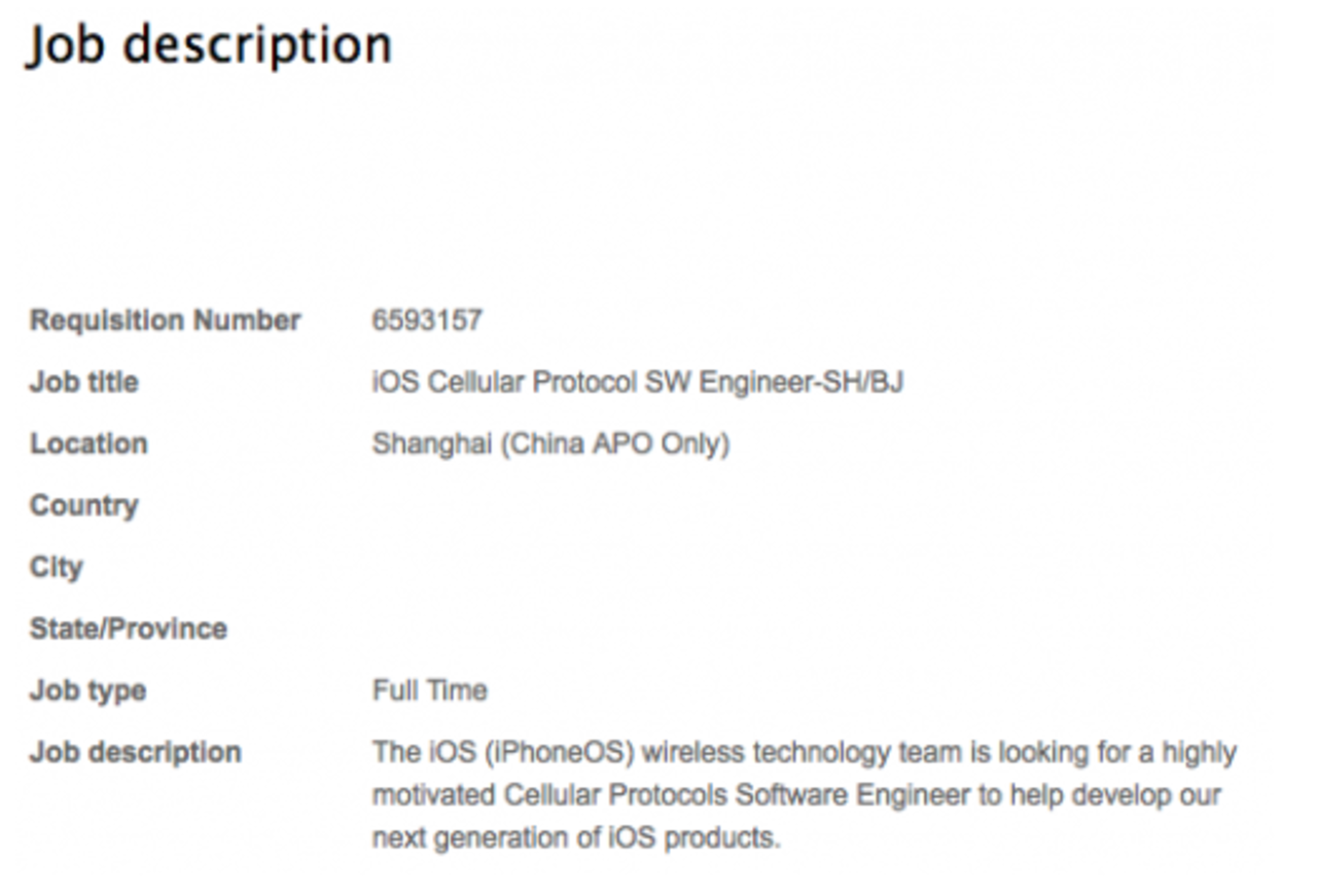 Apple letar efter LTE-expert