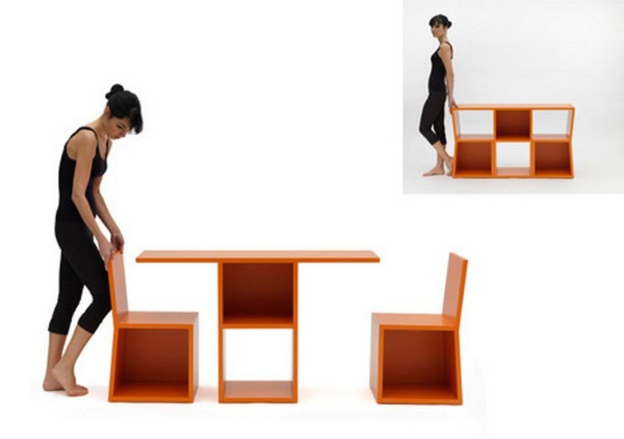 Bord och förvaring i ett