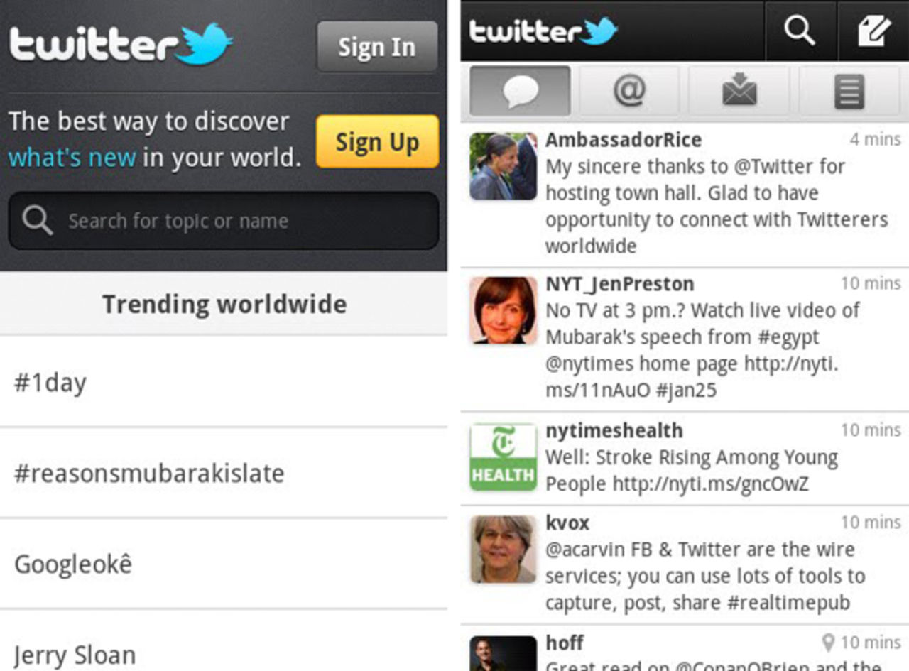 Twitter uppdaterar Android-appen