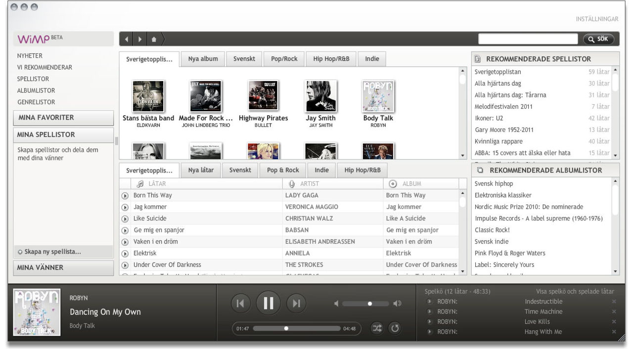 Streaming-tjänsten WiMP kommer till Sverige