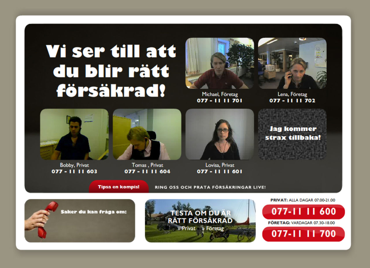 Livesändningar i banners
