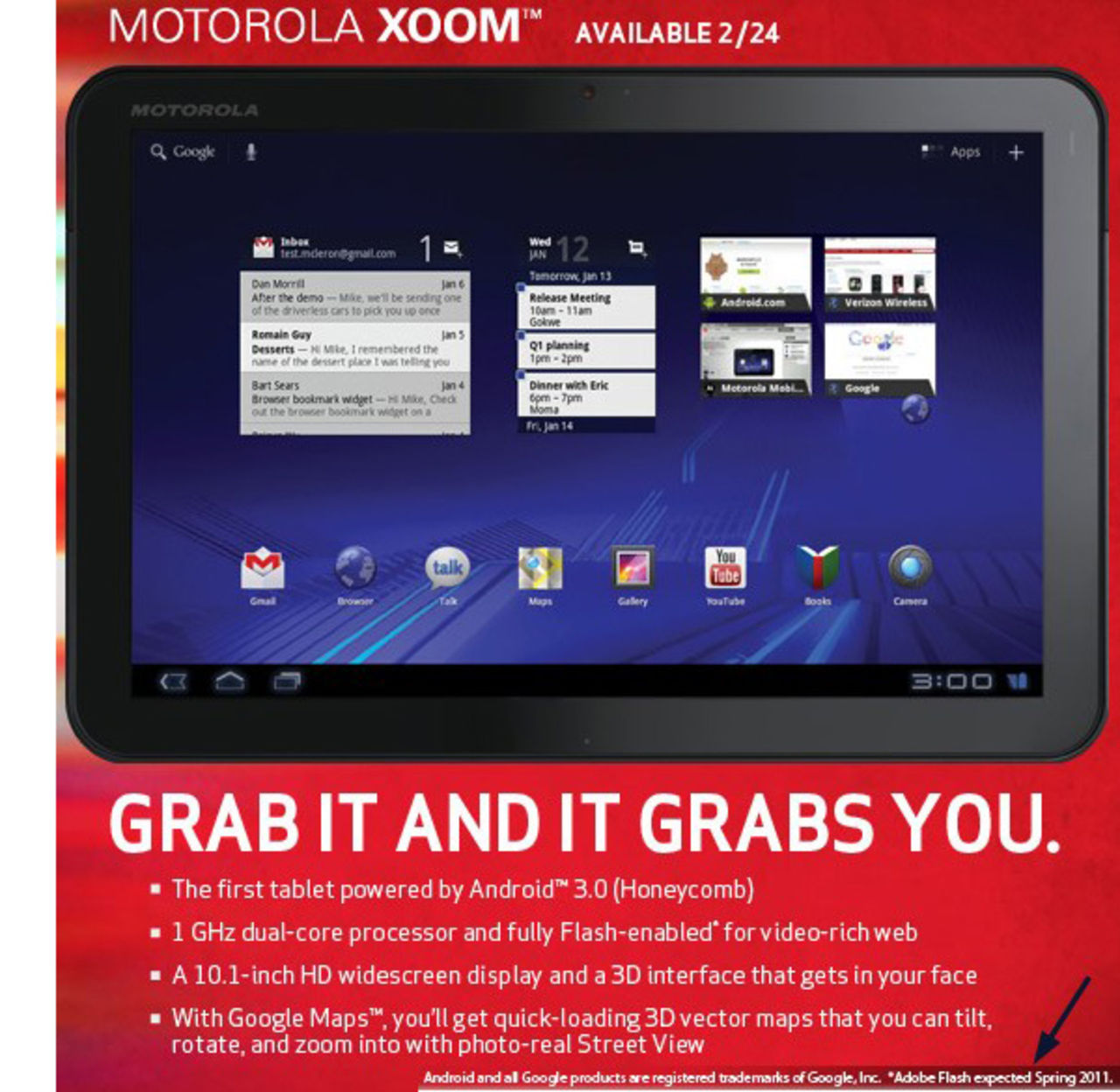 Motorola Xoom kommer att levereras utan Flash