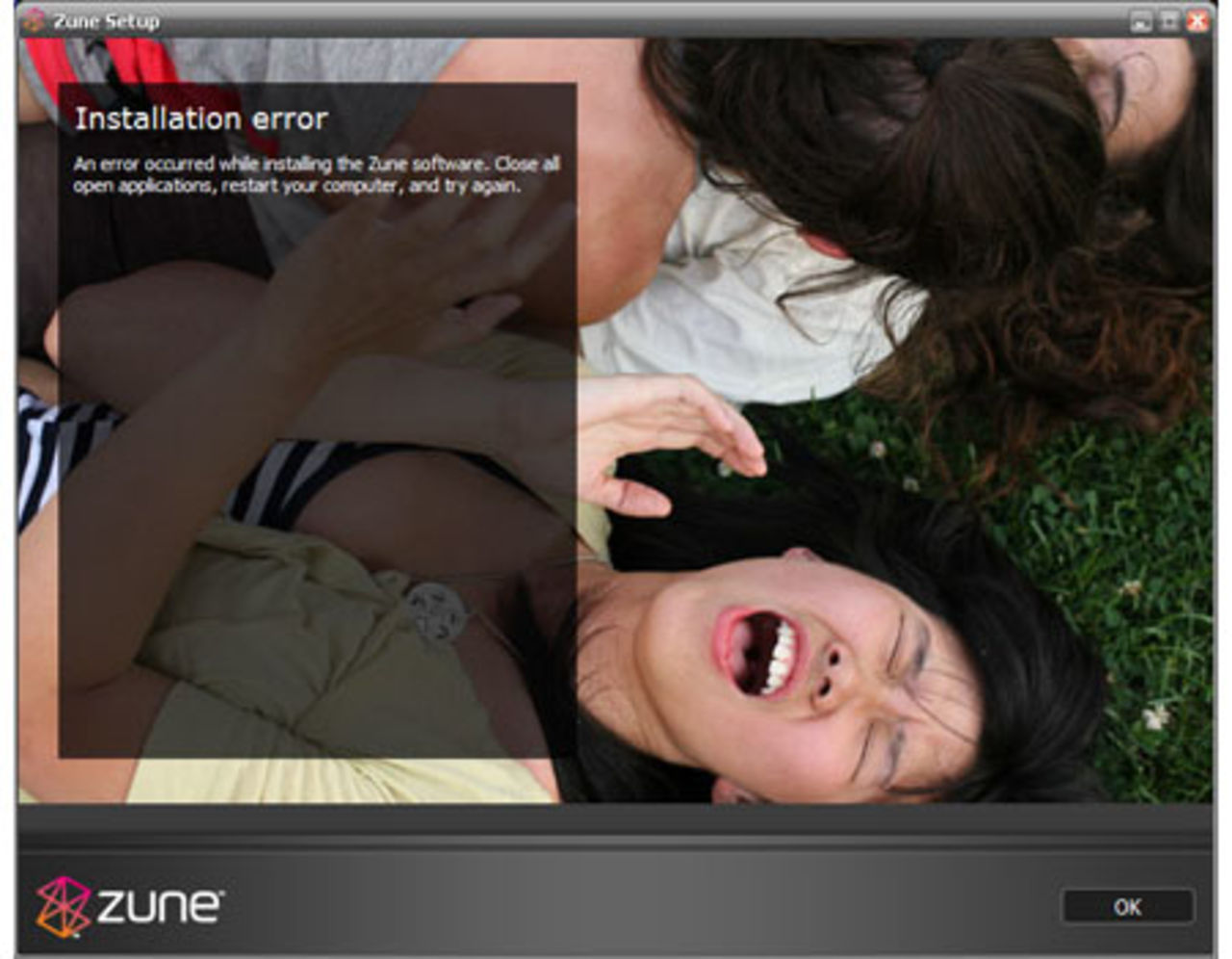 Zune installationsfel