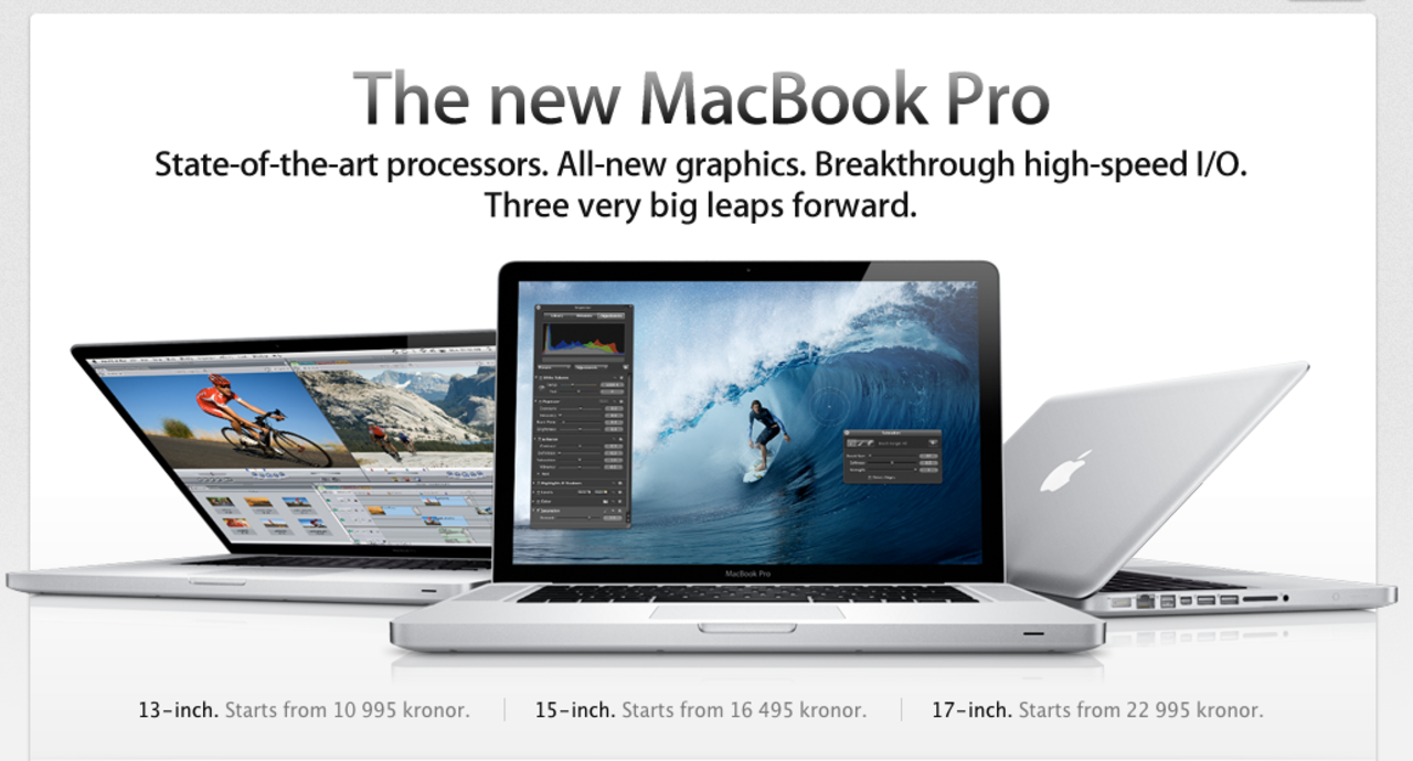 Apple släpper nya MacBook Pros