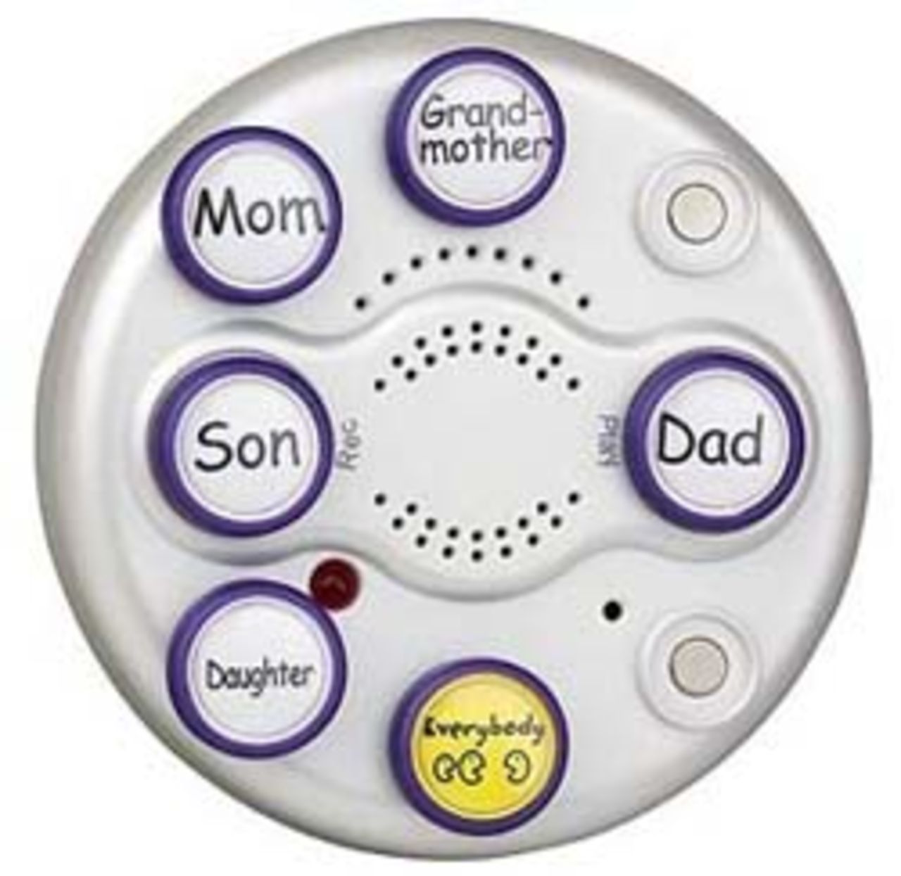 En kylskåpsmagnet med röstsvarsfunktion