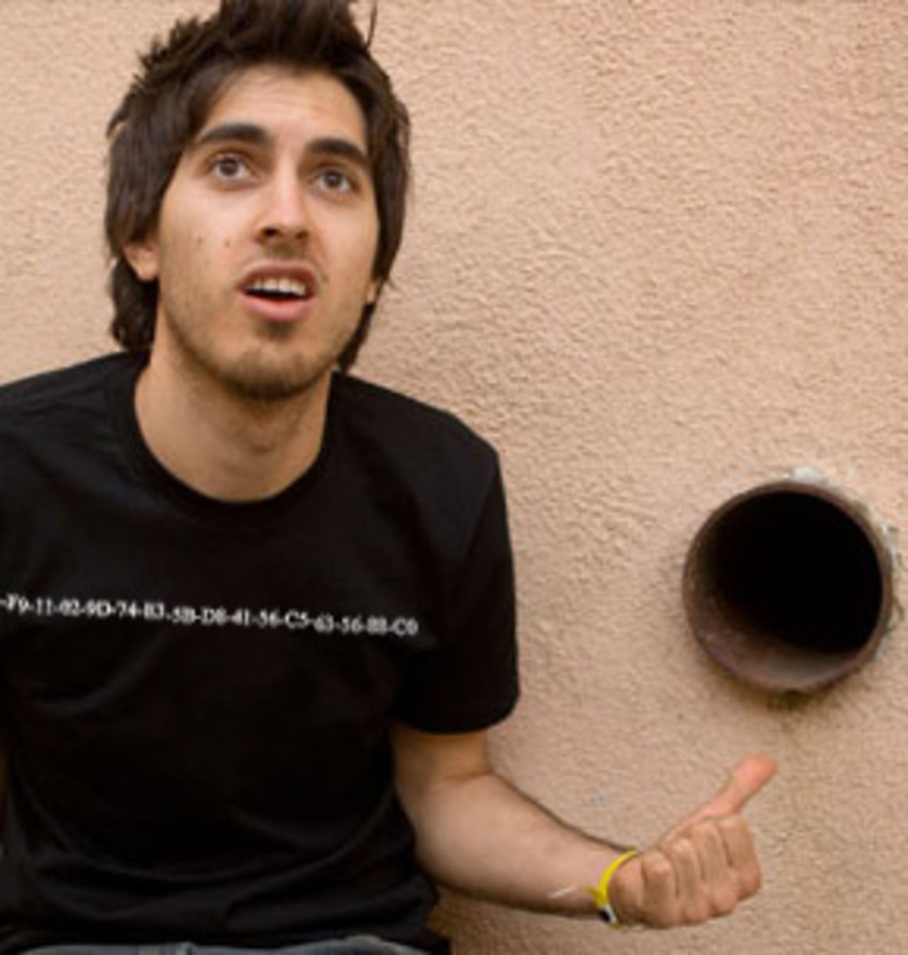 HD DVD-crack på t-shirt