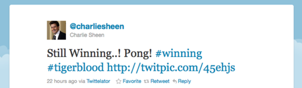 Charlie Sheen får en miljon followers på twitter på 25 timmar