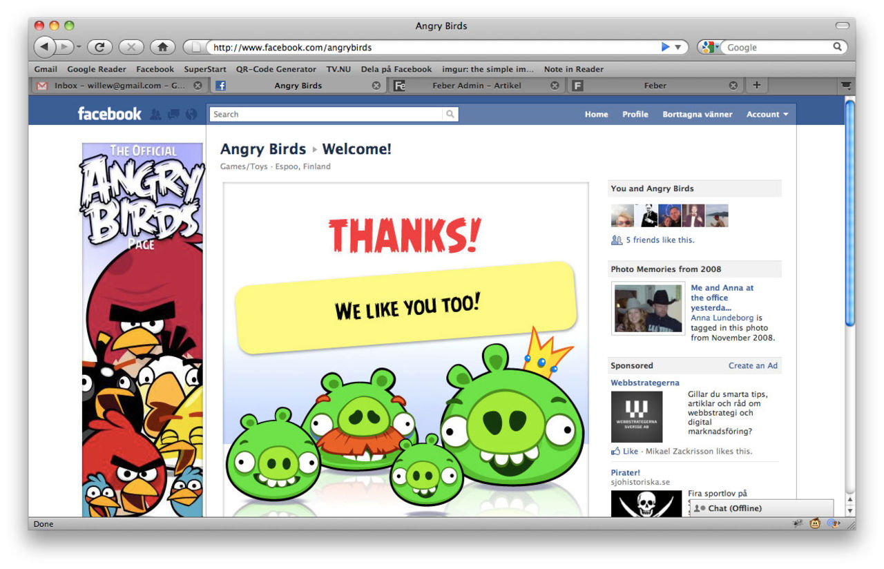 Snart kan du spela Angry Birds på Facebook