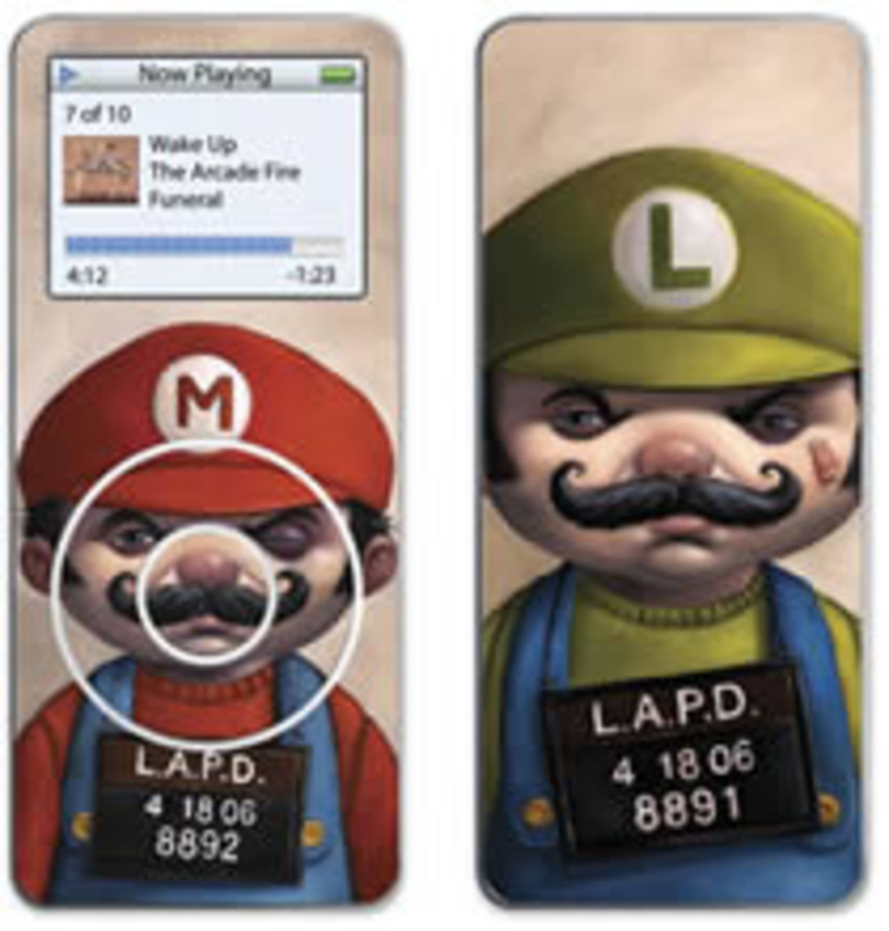 iPod nano-fodral med Mario och Luigi