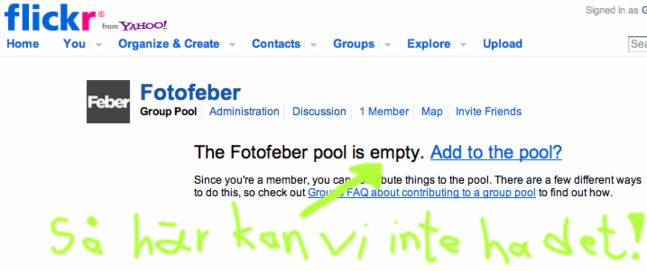Fotofeber blir med Flickr-grupp