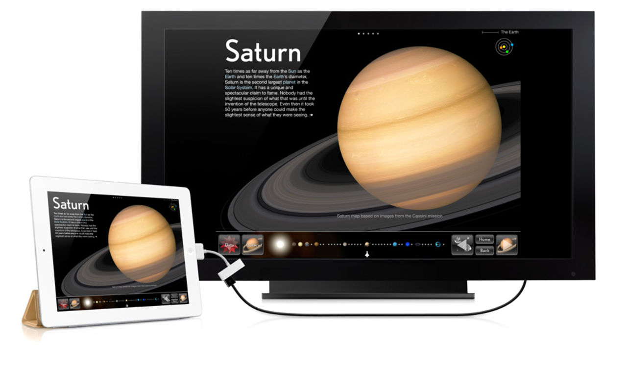 Två iPad 2-spel skärmdubblerade