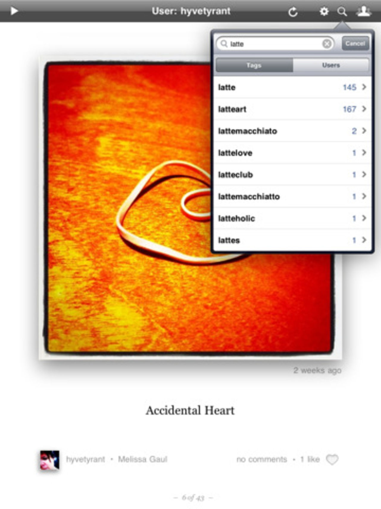 iPad app för att hålla koll på Instagram