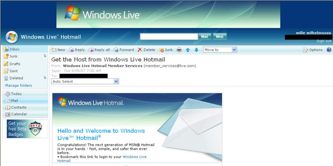 Nu är Windows Live Hotmail här