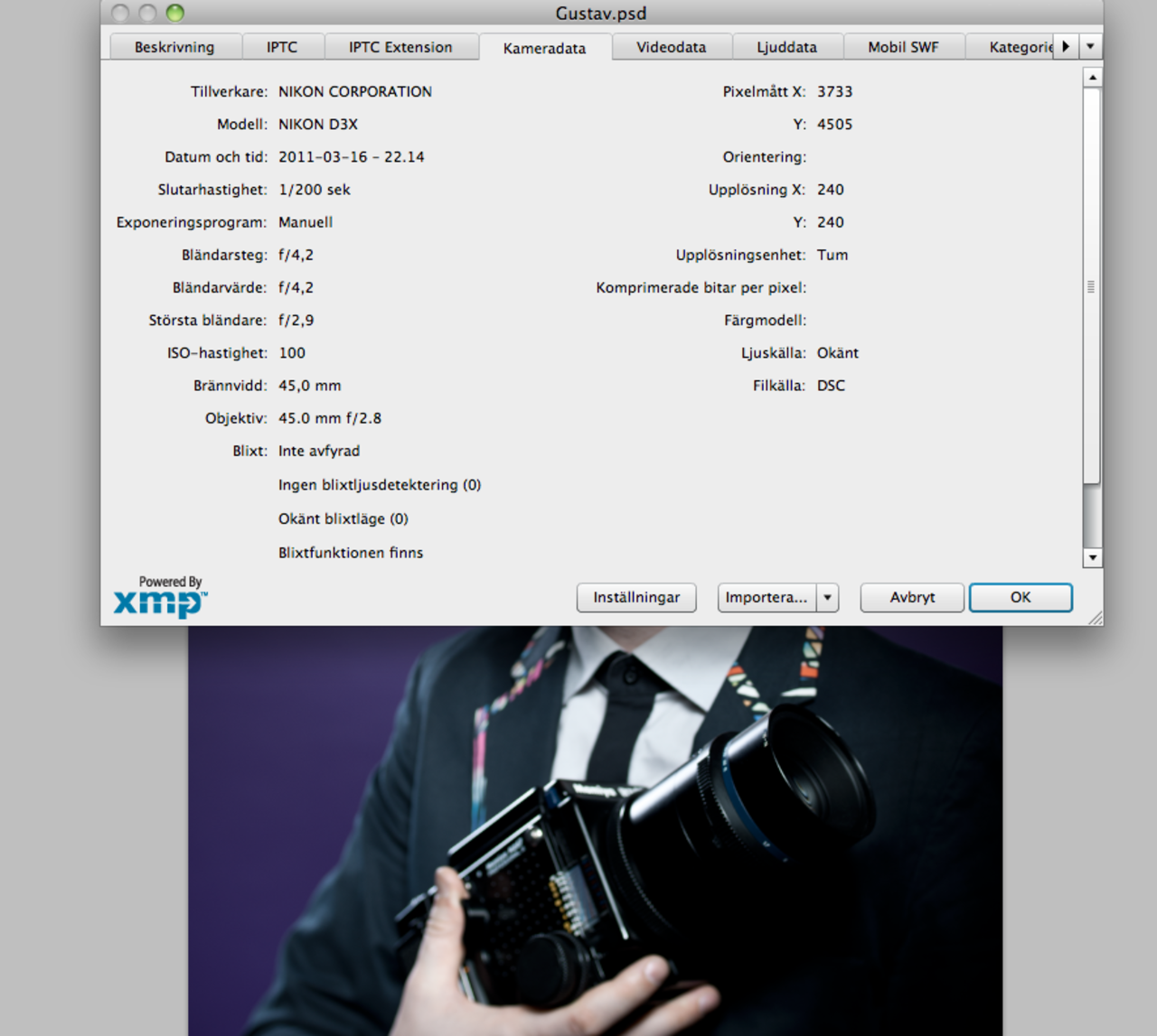 Fejkad exif lurar bildbyrån