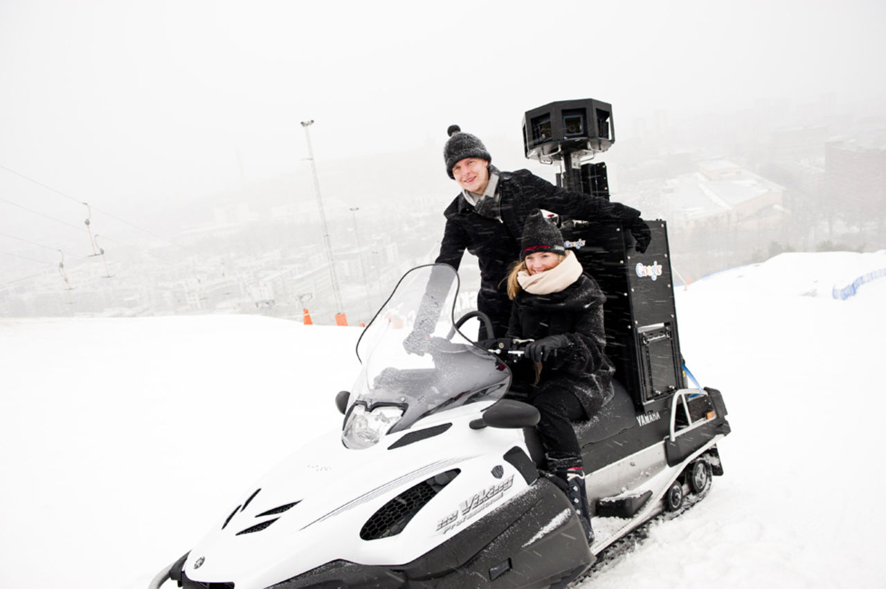 Google Streetview fotar svenska skidbackar
