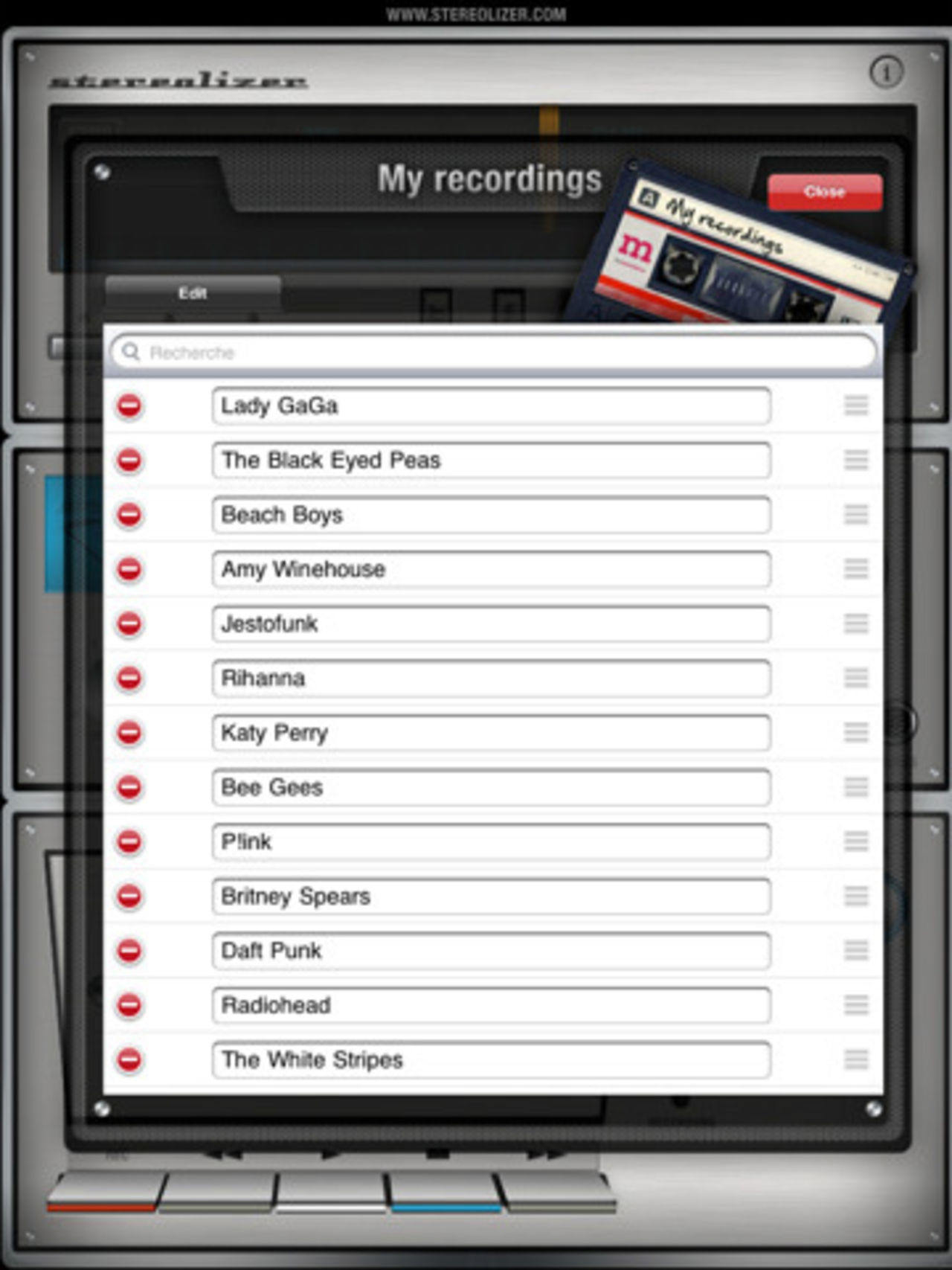 Retrodesignad radioapp för iPad