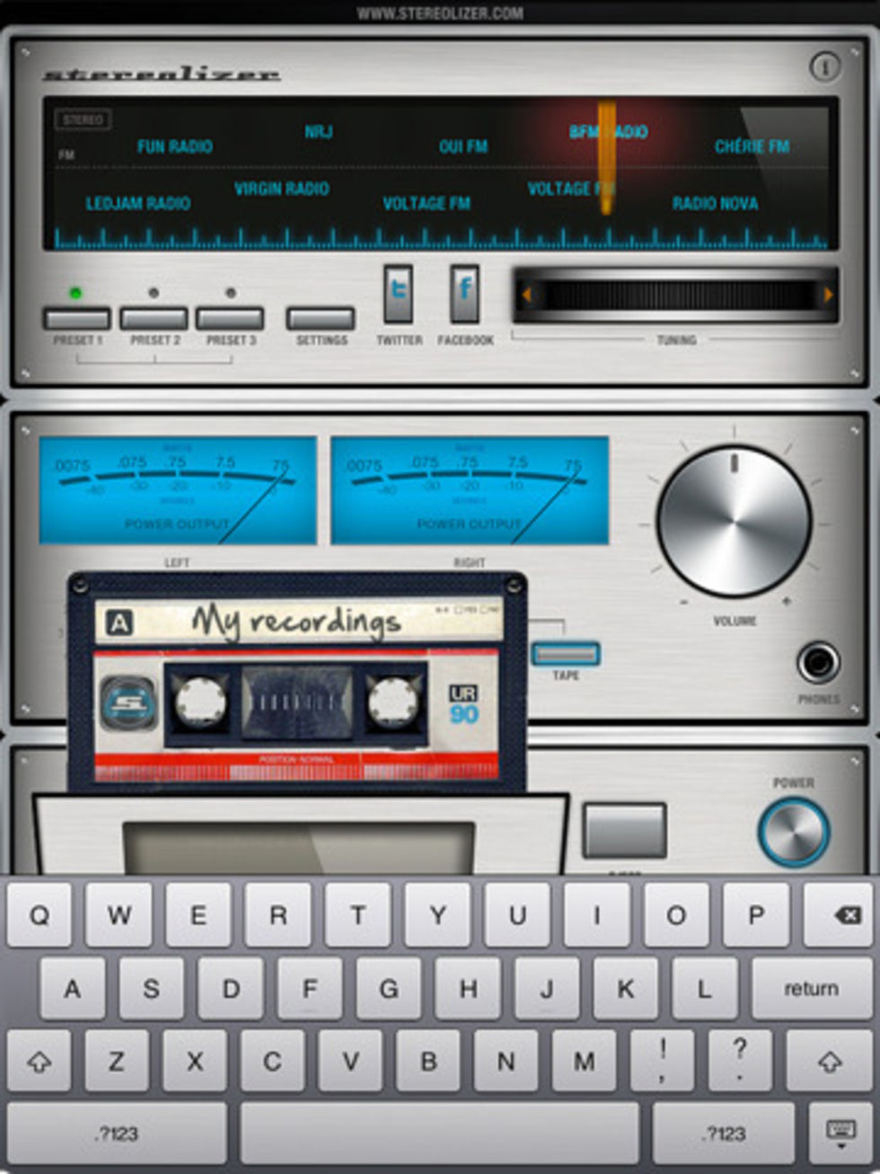 Retrodesignad radioapp för iPad
