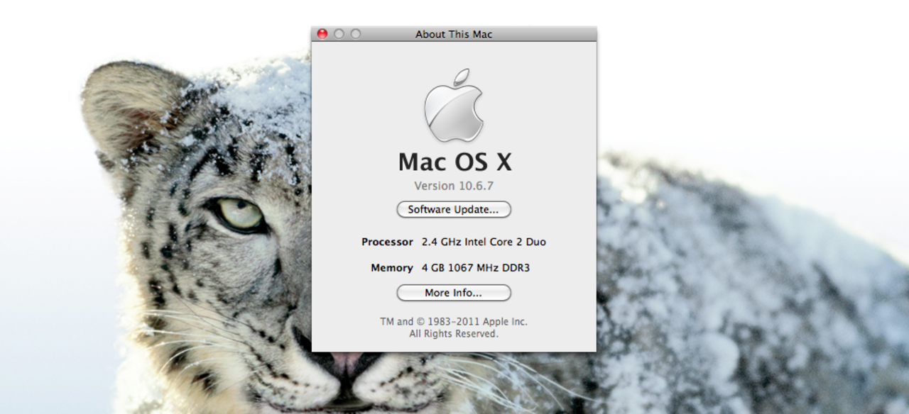 Mac OS X 10.6.7 ute
