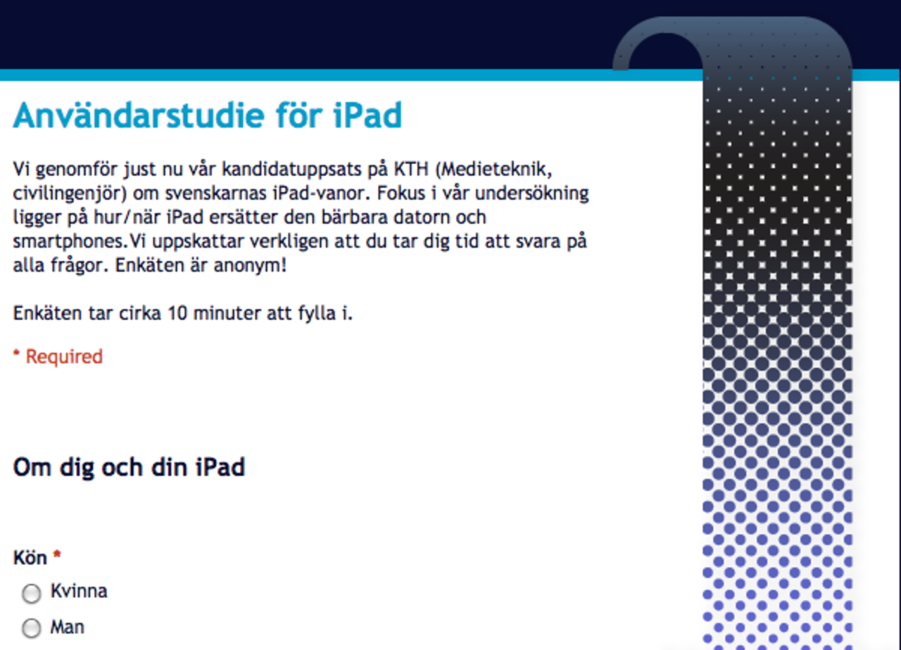 iPad-enkät