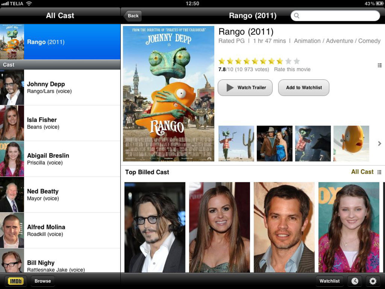 Imdb för iPad får AirPlay-stöd