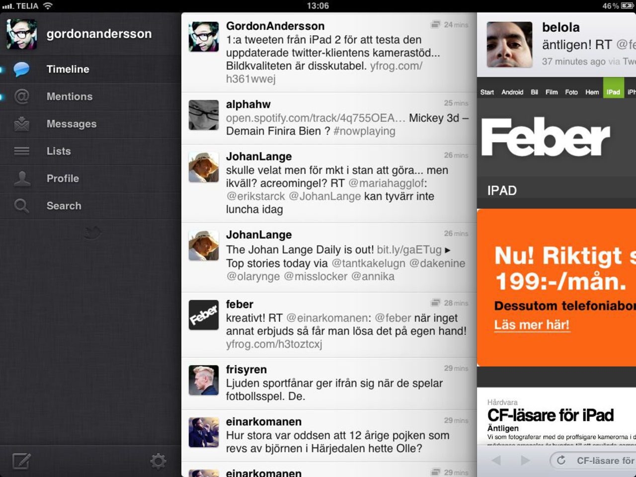 Twitter-appen för iPad uppdateras