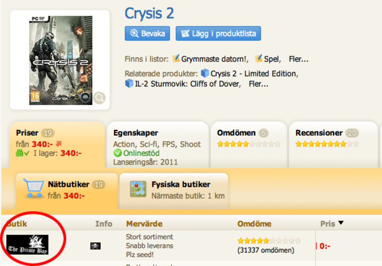 Få Crysis 2 gratis via Prisjakt