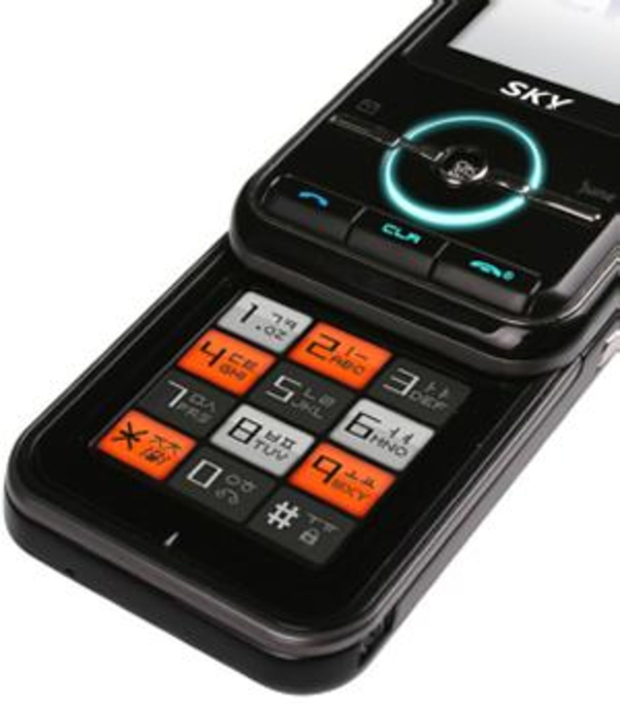 En mobiltelefon med OLED-skärm som knappsats