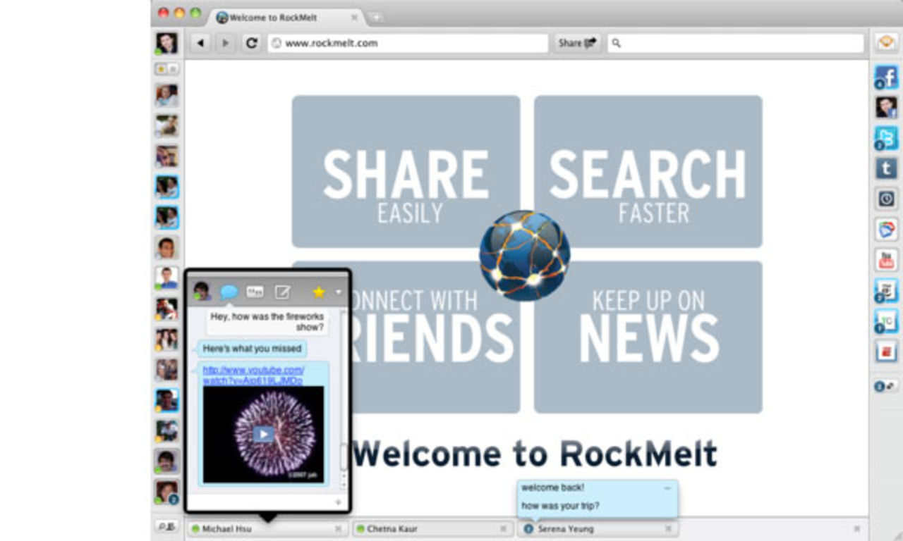 Den sociala webbläsaren RockMelt uppdateras