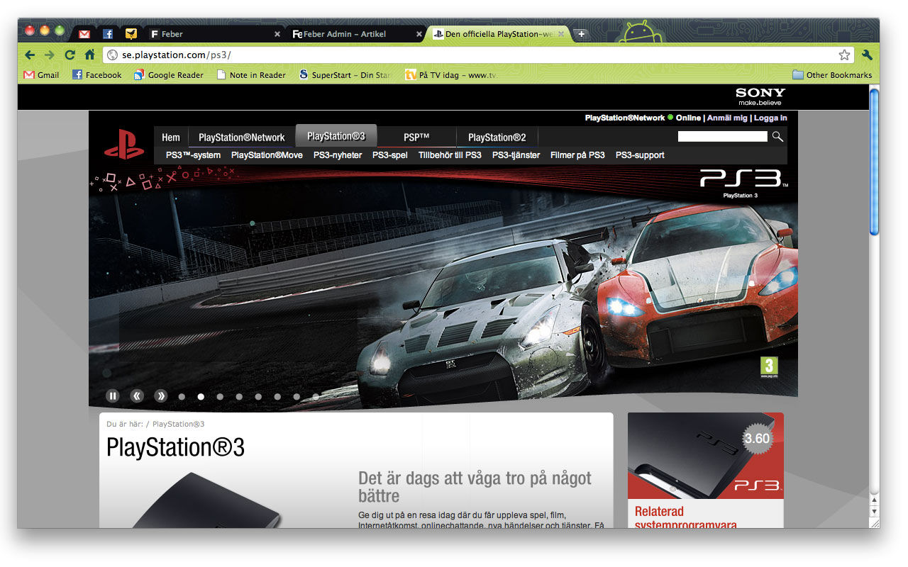 Playstation 3 får Chrome som webbläsare?