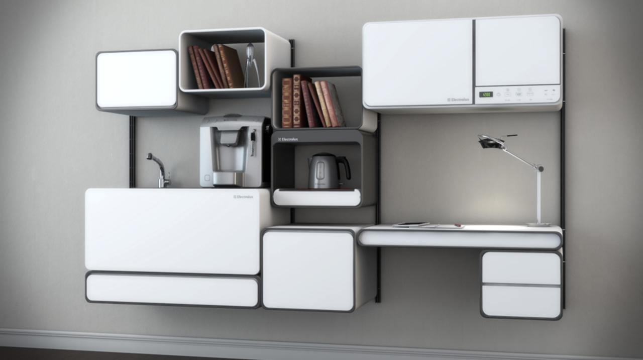 Kök och arbetsplats i ett