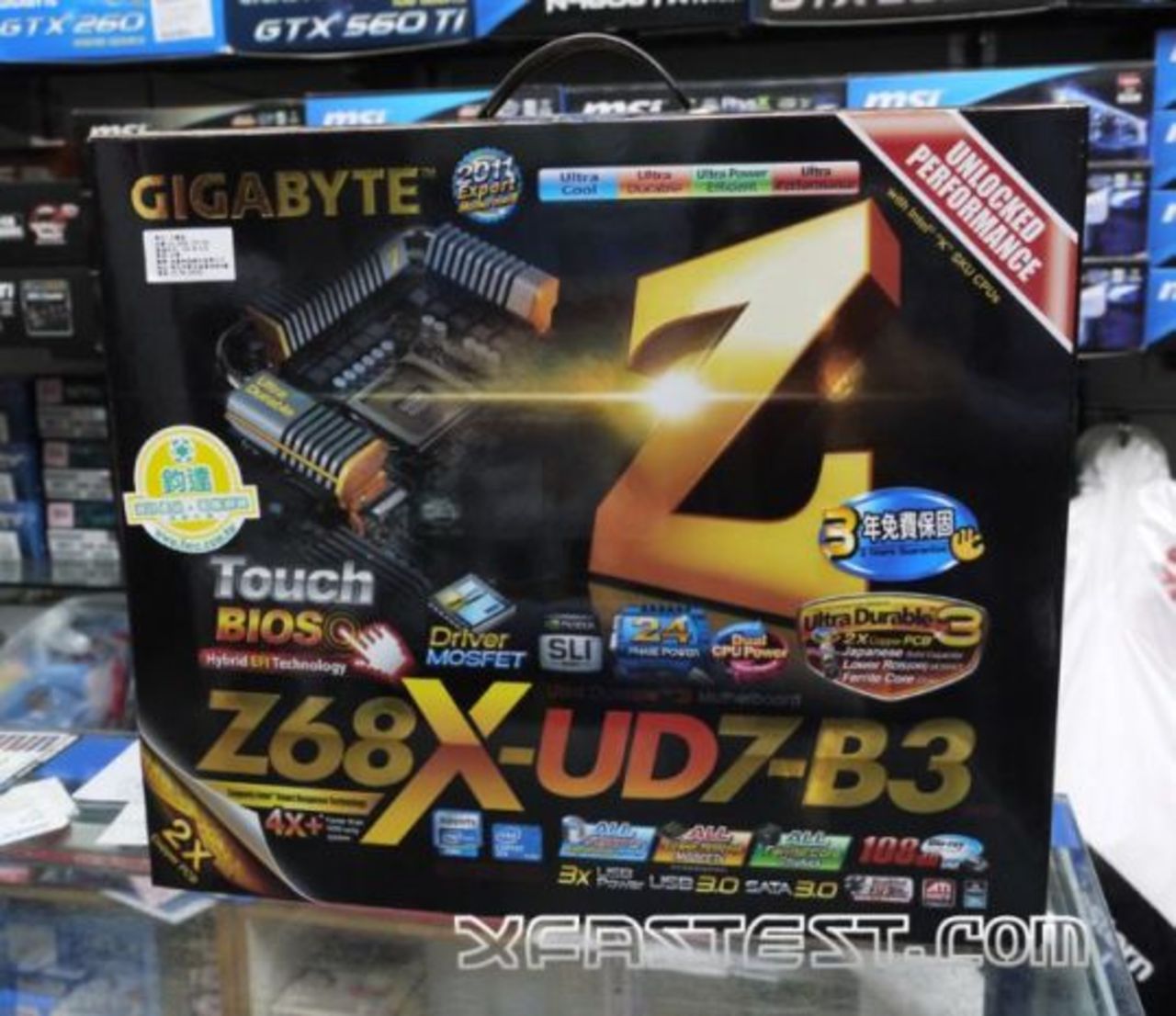 Gigabyte Z68X-UD7-B3 börjar säljas i Taiwan