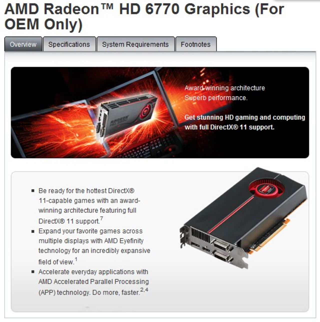 AMD uppgraderar Radeon HD 6750 och HD 6770
