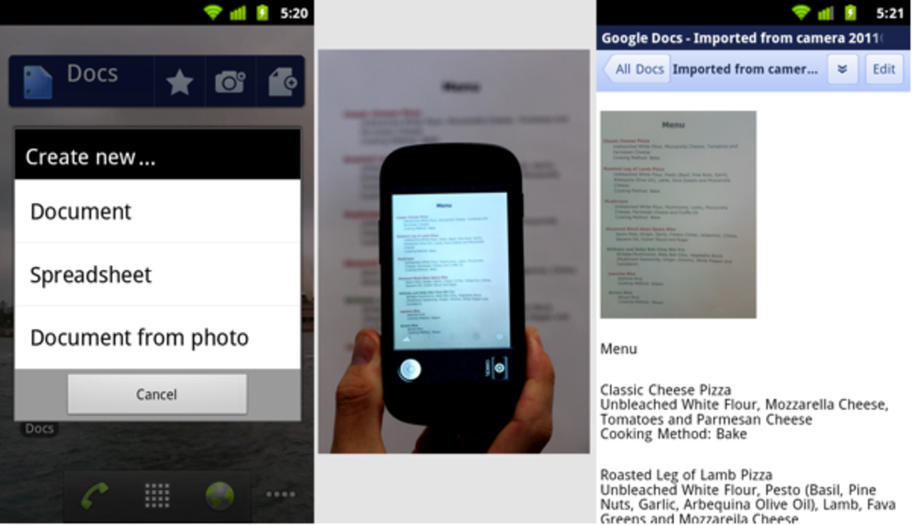 Android-app för Google Docs