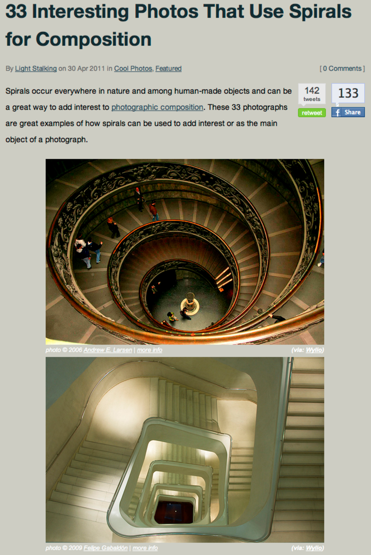 33 bilder med spiraler