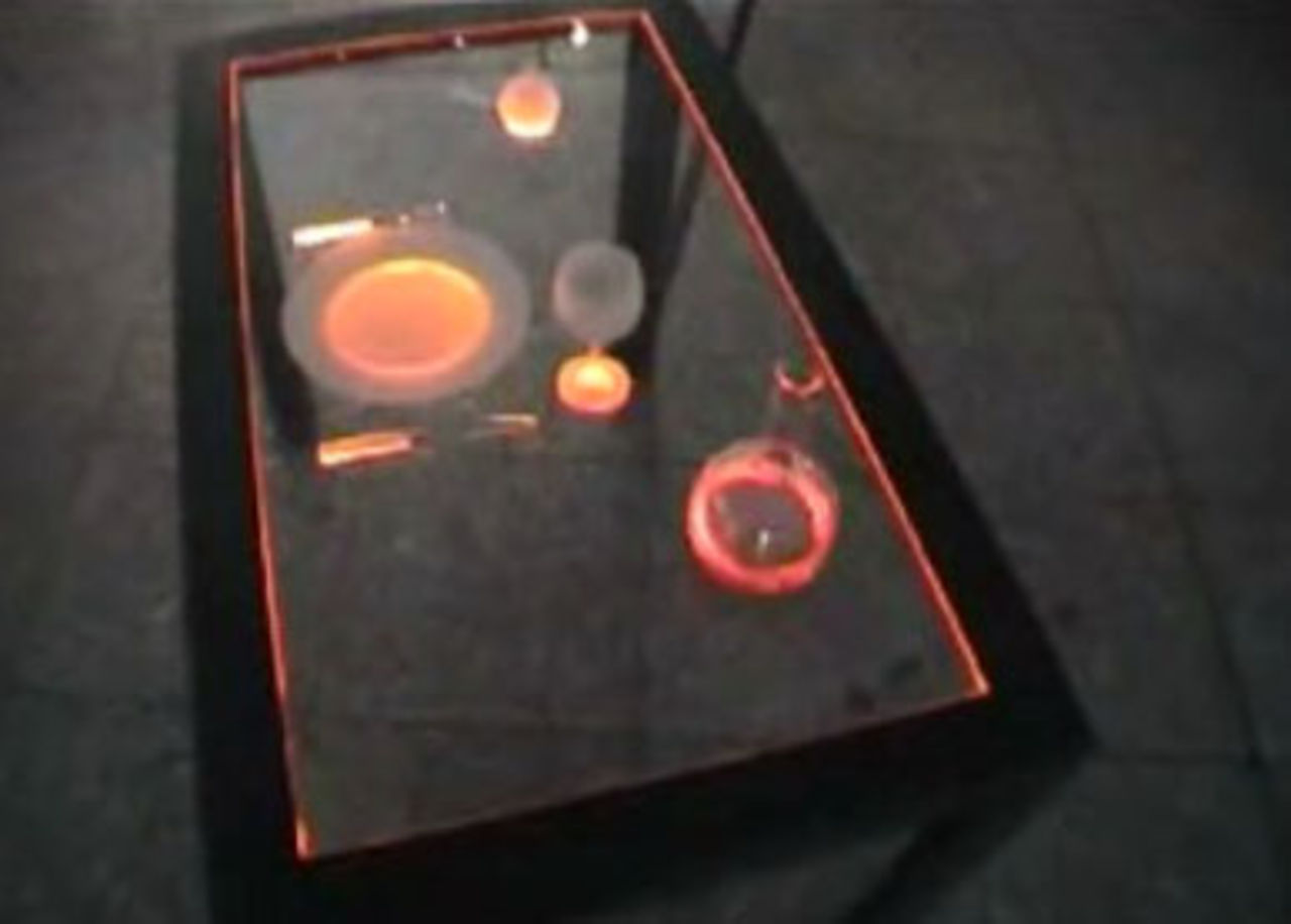 Ett bord med lysdioder