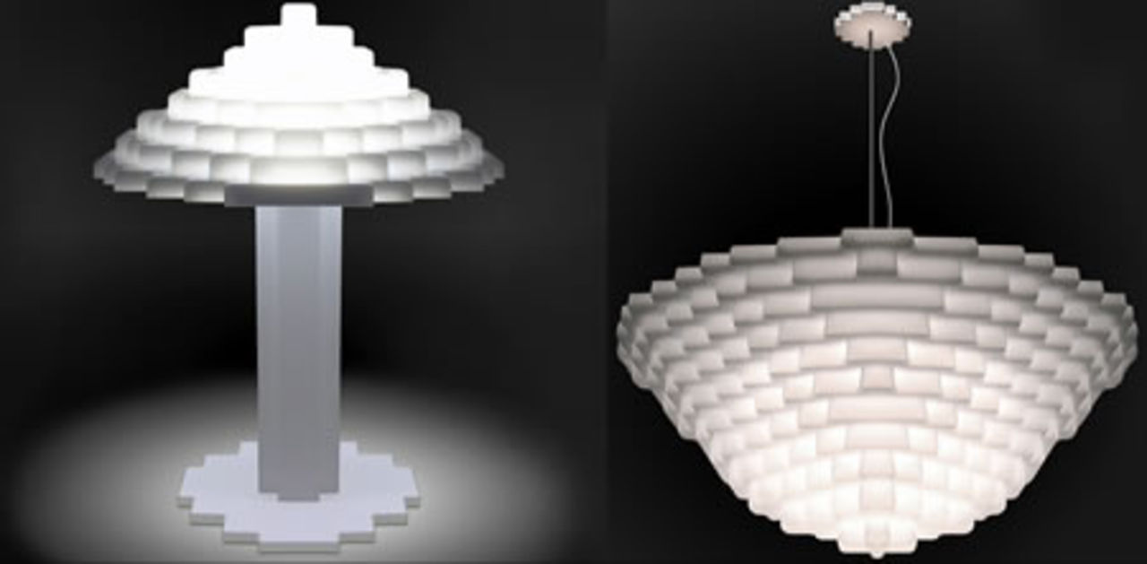 Lampor inspiererade av Lego