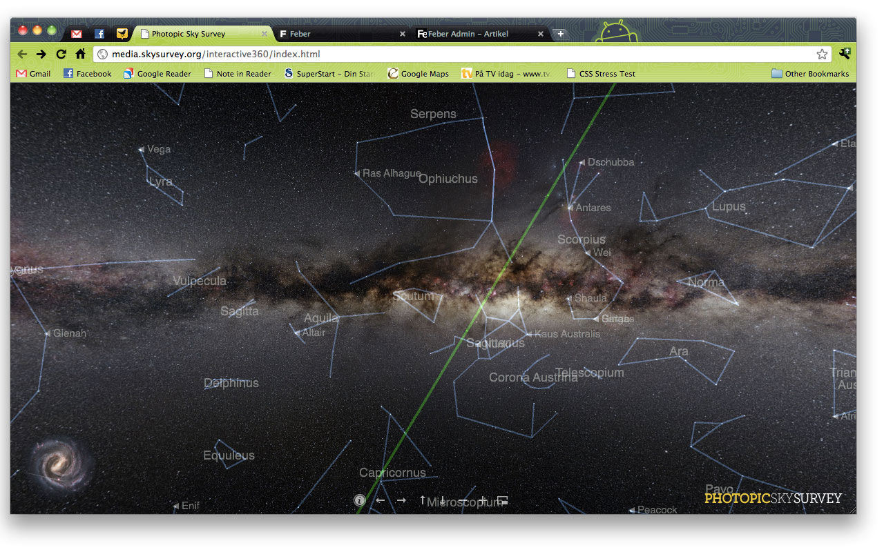 Utforska natthimlen med Sky Survey
