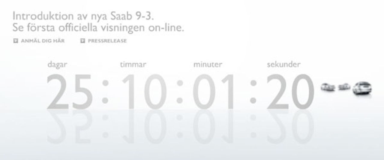 Saab visar nya 9-3 online